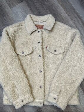 Levi's Cream Sherpa Trucker Jacket